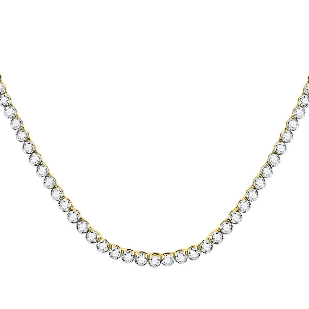 10kt Yellow Gold Men's Diamond Linked 30" Necklace