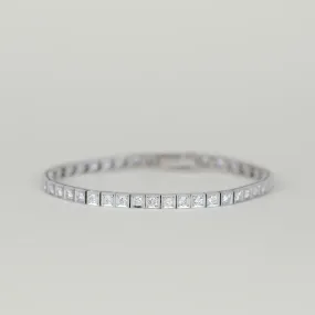 18ct White Gold 2.95ct Round Diamond Tennis Bracelet
