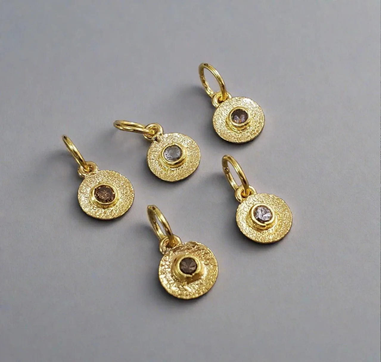 18k Gold Brown Diamond Pendant