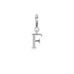 18k Gold Letter "F" Diamond Charms