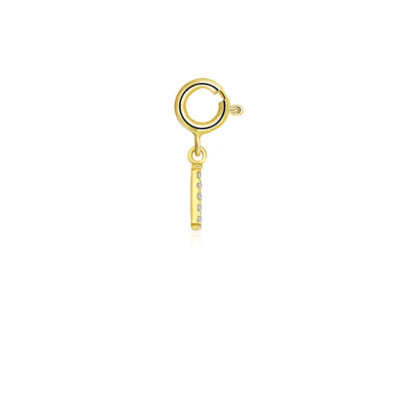 18k Gold Letter "M" Diamond Charms