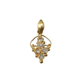 18k Gold Natural Diamond Pendant