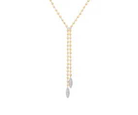 18K Yellow Gold Diamond Drop Necklace