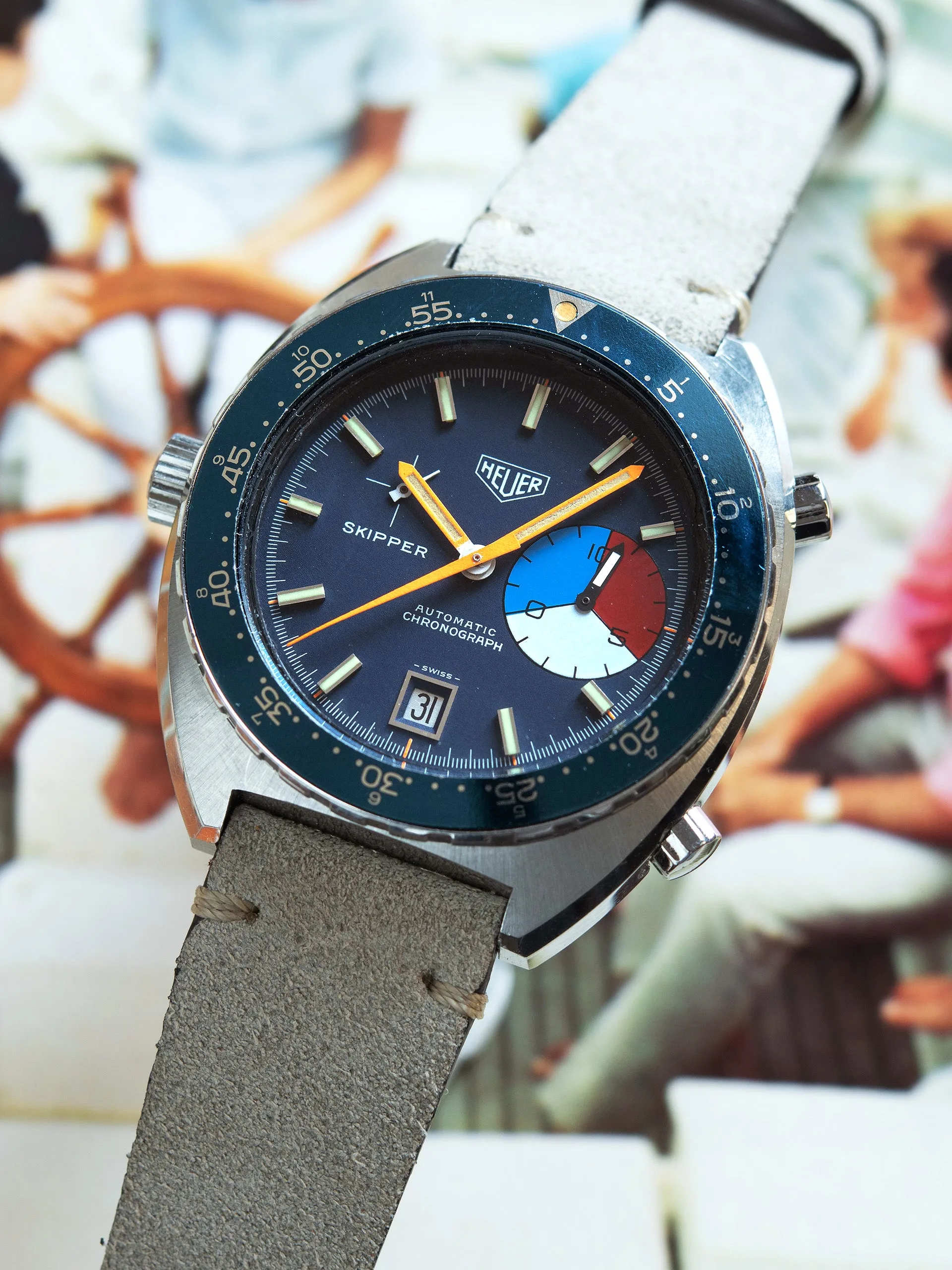 1972 Heuer Skipper (Ref. 15640) "Blue Dial" Mk. I