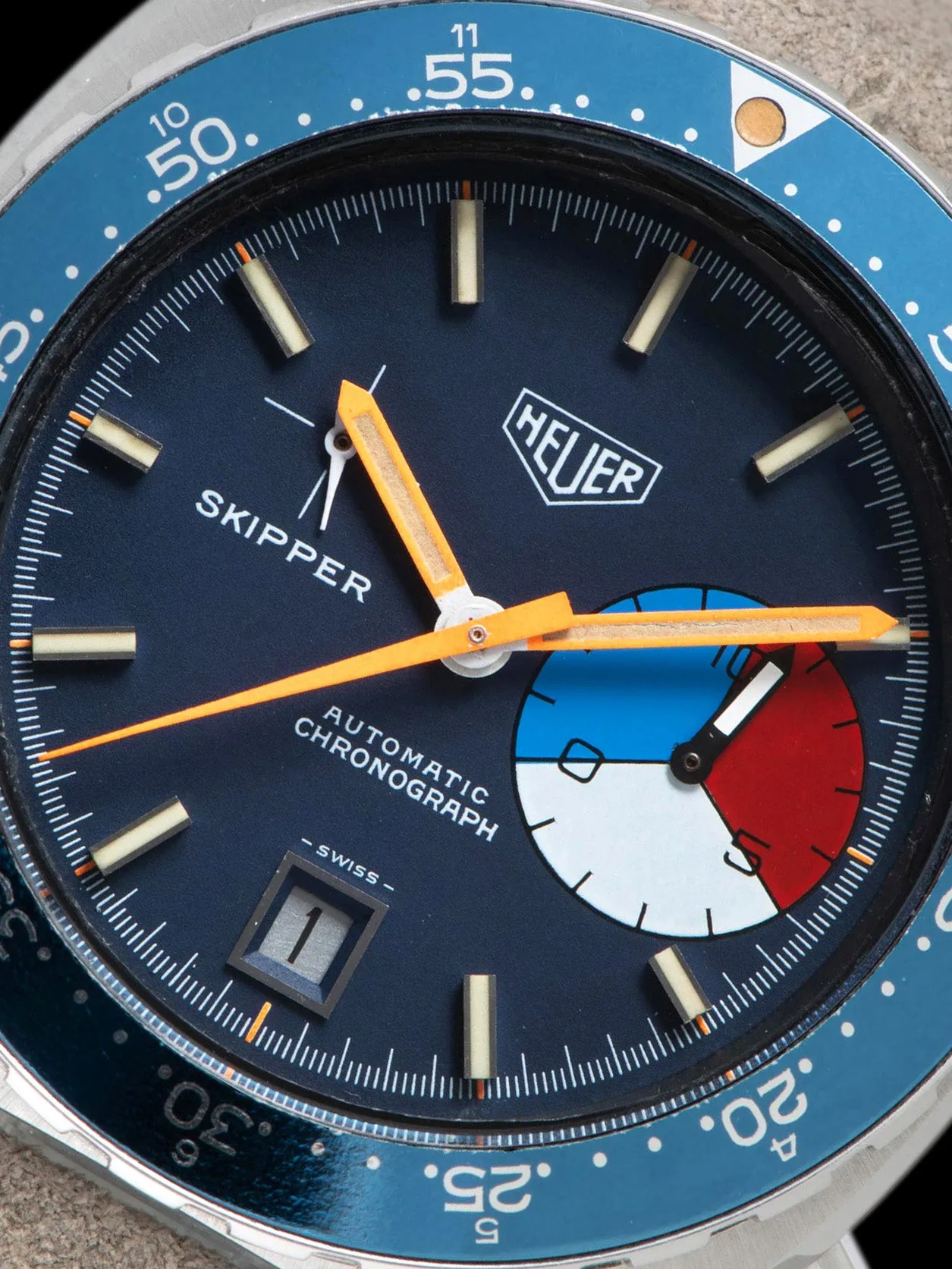 1972 Heuer Skipper (Ref. 15640) "Blue Dial" Mk. I