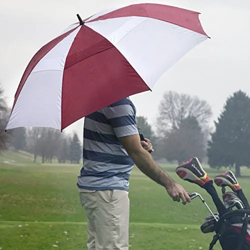 62 Inch Golf Umbrella (Blue, 1-Pack) Sun Umbrella Sports Umbrella Shade Golf Stuff Rain Umbrella Canopy Umbrella Large Wedding Umbrellas Blue Umbrella