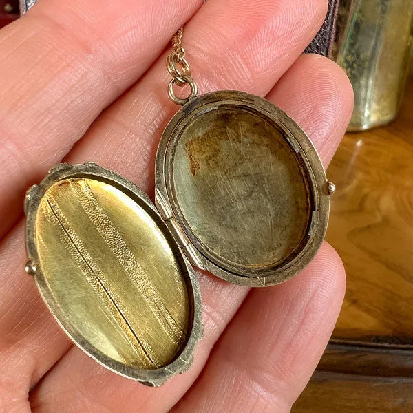 Antique Victorian Oval Locket, 1876