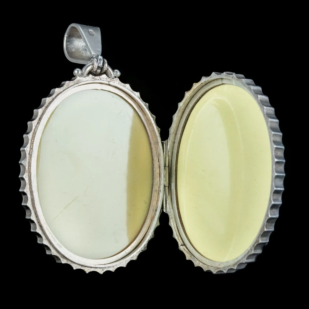 Antique Victorian Silver Gold Locket Dated 1881