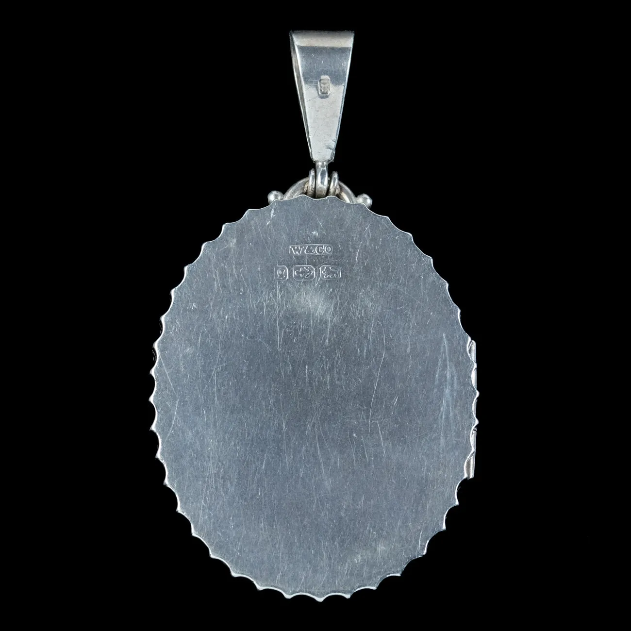 Antique Victorian Silver Gold Locket Dated 1881