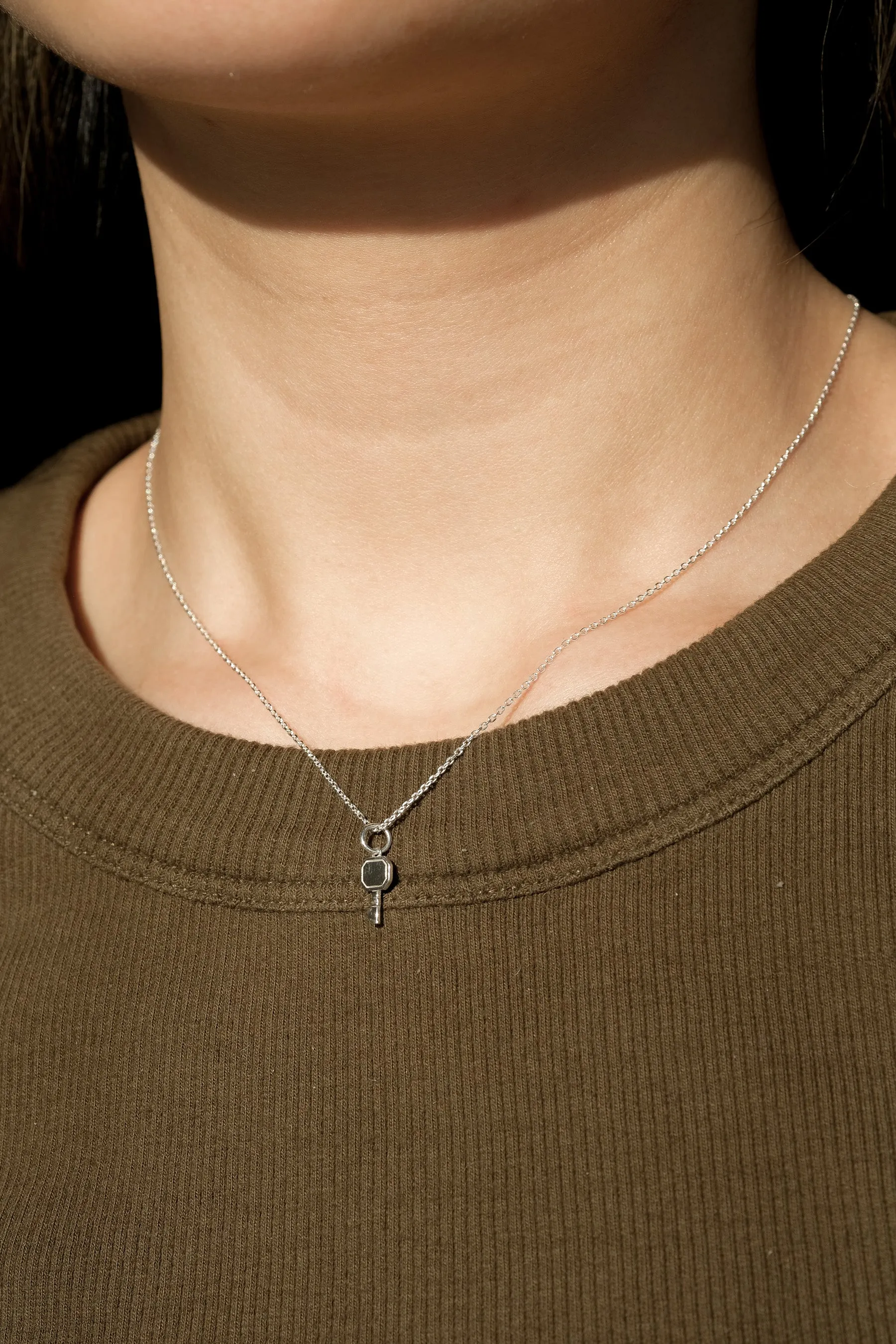 Anywhere Key Engravable Necklace - Sterling Silver
