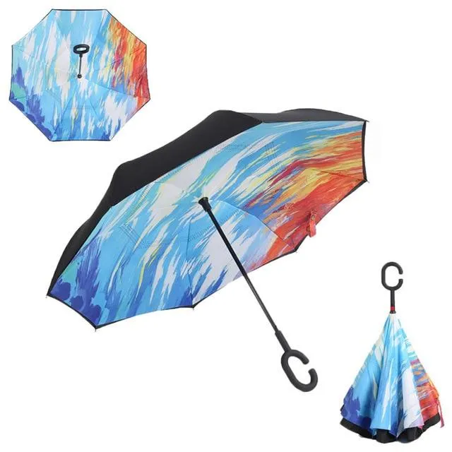 Automatic Windproof Inverted Umbrella
