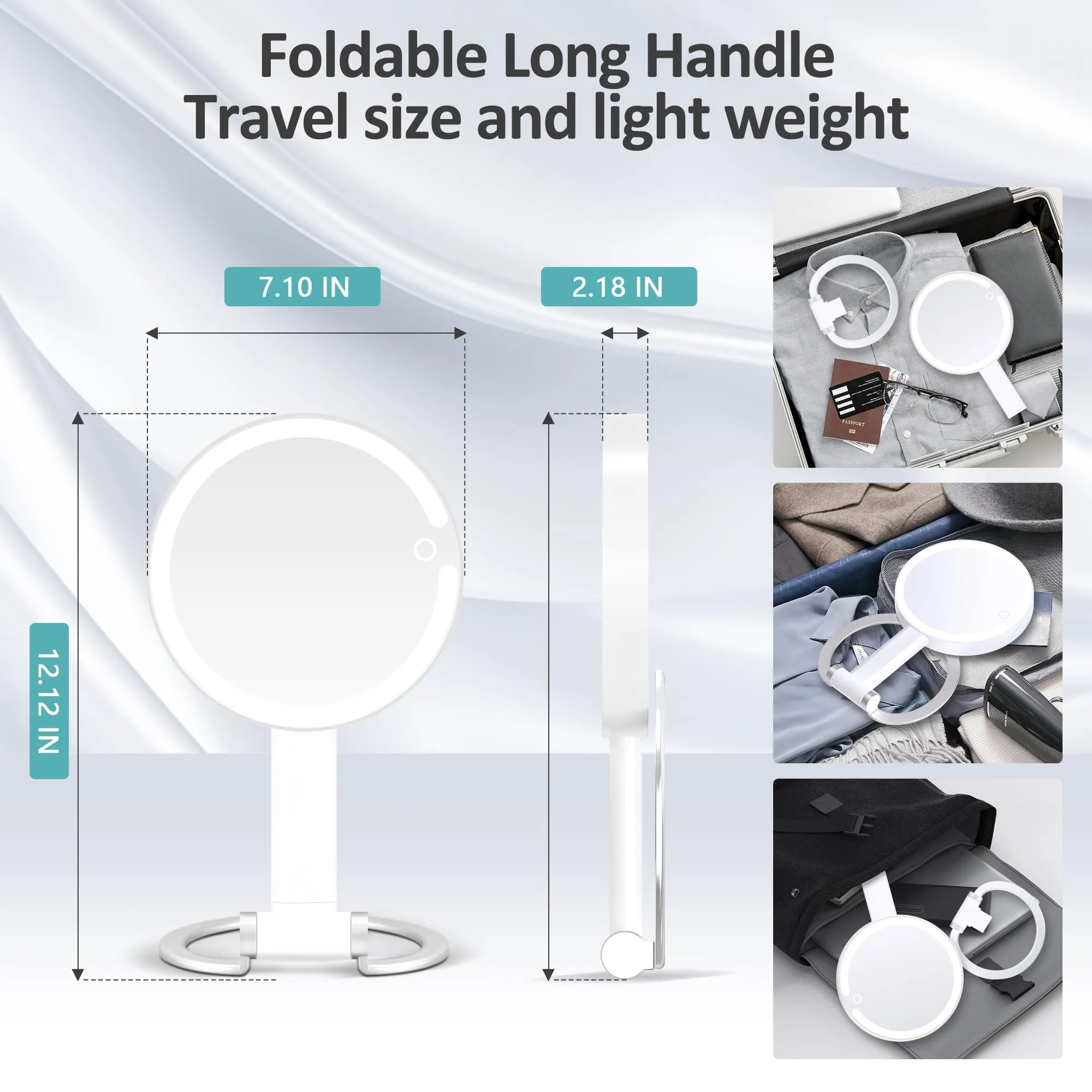 B Beauty Planet 20X Magnifying Mirror with Light, Lighted Makeup Mirror with 20X/1X Magnification, 3 Color Light and Adjustable Brightness, 3-in-1 Multifunctional Makeup Mirror with Lights 2000mAh