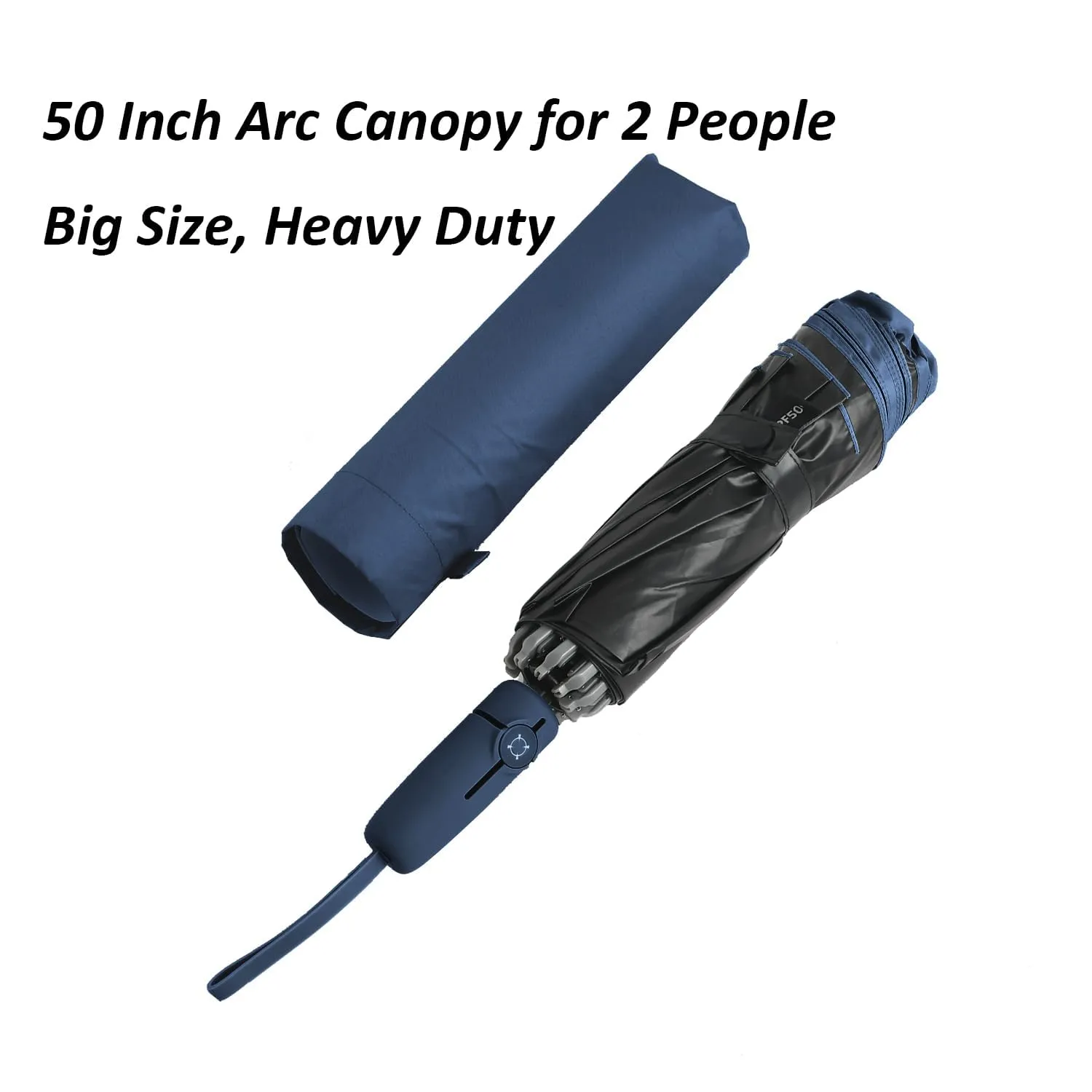 BAODINI Inverted UV Protection Umbrella for Rain and Sun Medium Size 46 inch arc Canopy UPF 50  Rverse Compact Umbrella Auto Open Close for Travel