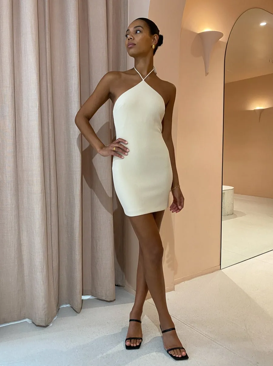 Bec and Bridge Iris Mini Dress in Macadamia