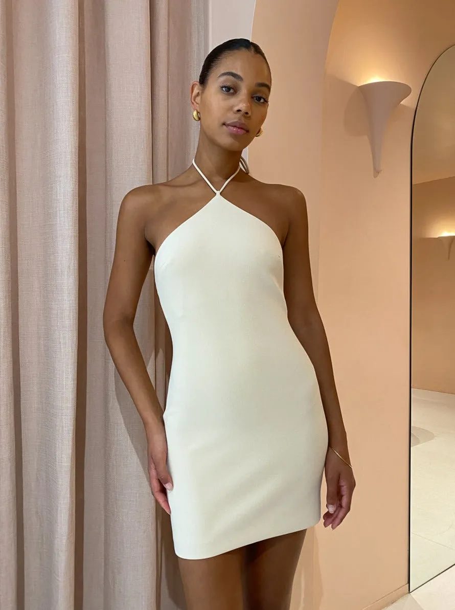 Bec and Bridge Iris Mini Dress in Macadamia