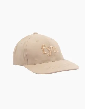 Beige Embroidered Logo Baseball Cap