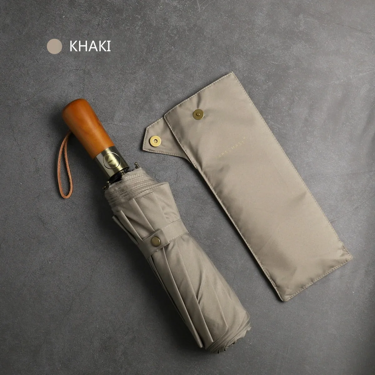 Big Umbrella Men Business Style 115cm Automatic Umbrella Rain Double Layer 10K Windproof Large Golf Umbrellas Wooden