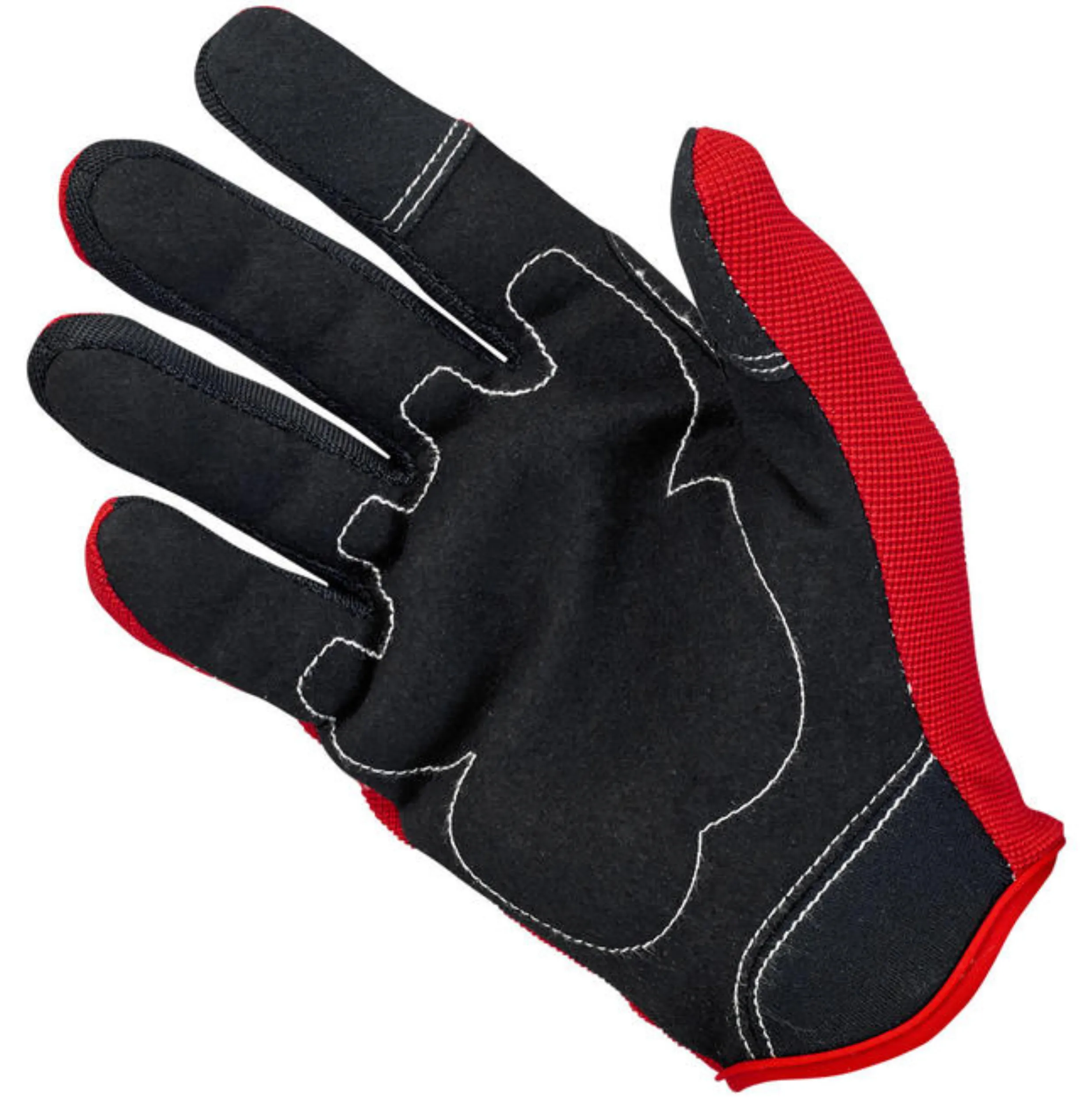 Biltwell Moto Gloves - Red/Black/White stitching