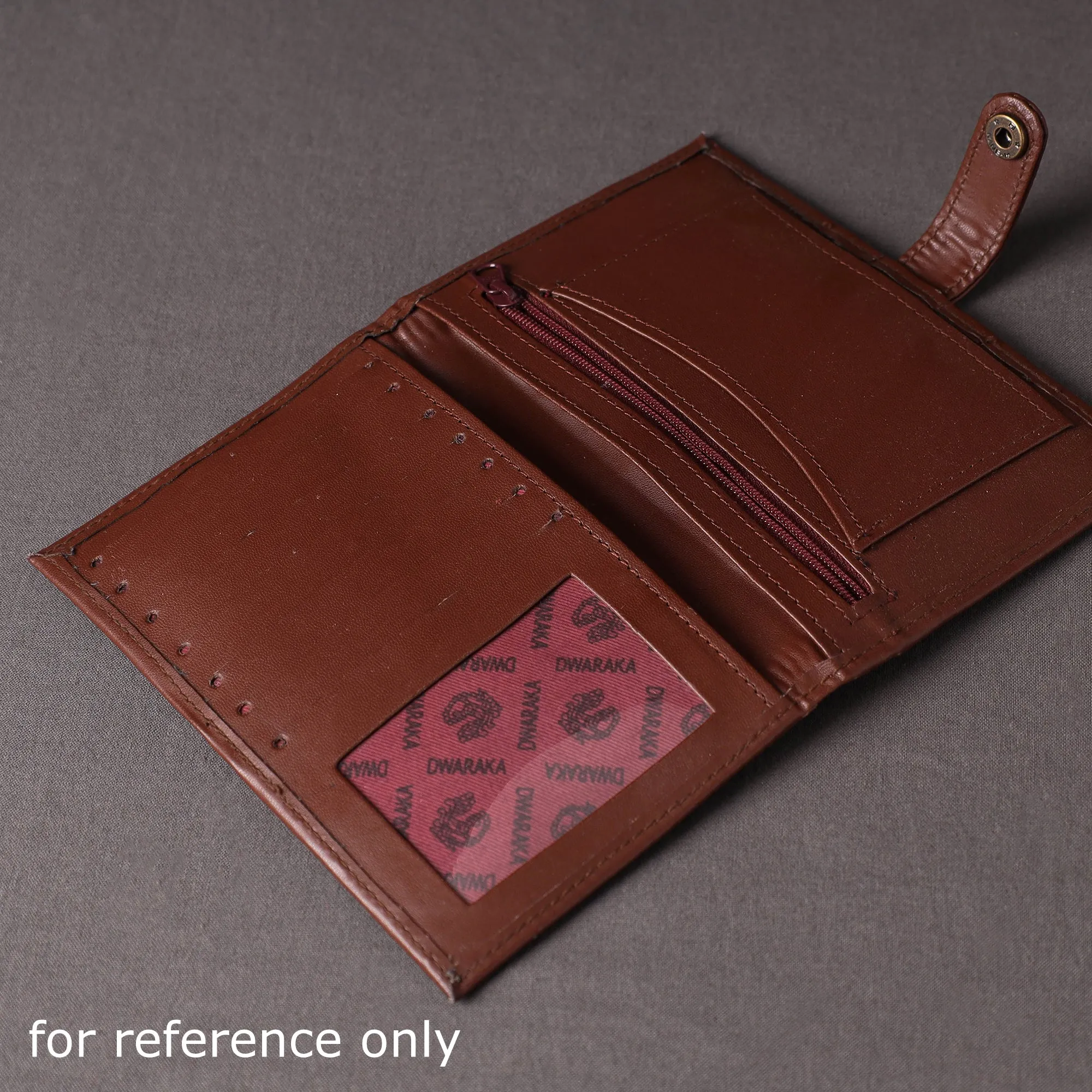 Blue - Handpainted Kalamkari Natural Dyed Cotton Wallet