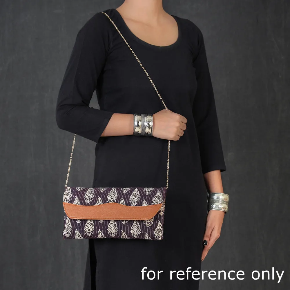 Brown - Ajrakh Hand Block Printed Clutch Wallet
