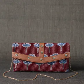 Brown - Ajrakh Hand Block Printed Clutch Wallet