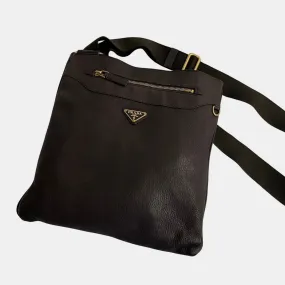 Brown Leather Leather Crossbody Bag