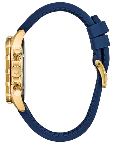 Bulova 97B168 Blue Marine Star Leather Chronograph Watch