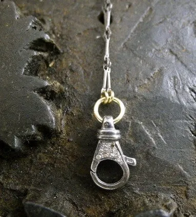 Catherine Michiels Trust Chain in Sterling Silver, 14K Gold with Diamond Clasp