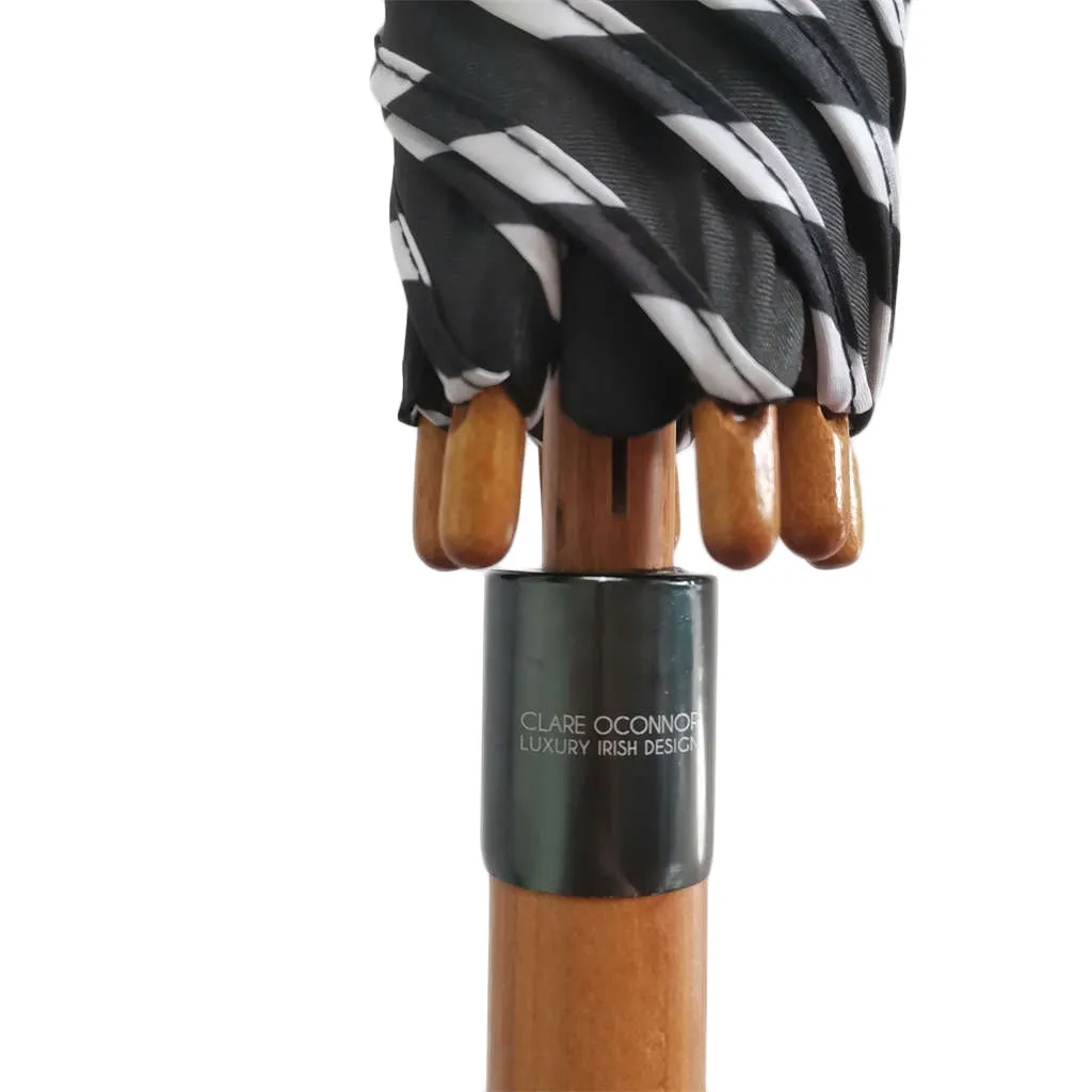 Clare O Connor Eco-Friendly Long Style Umbrella Black
