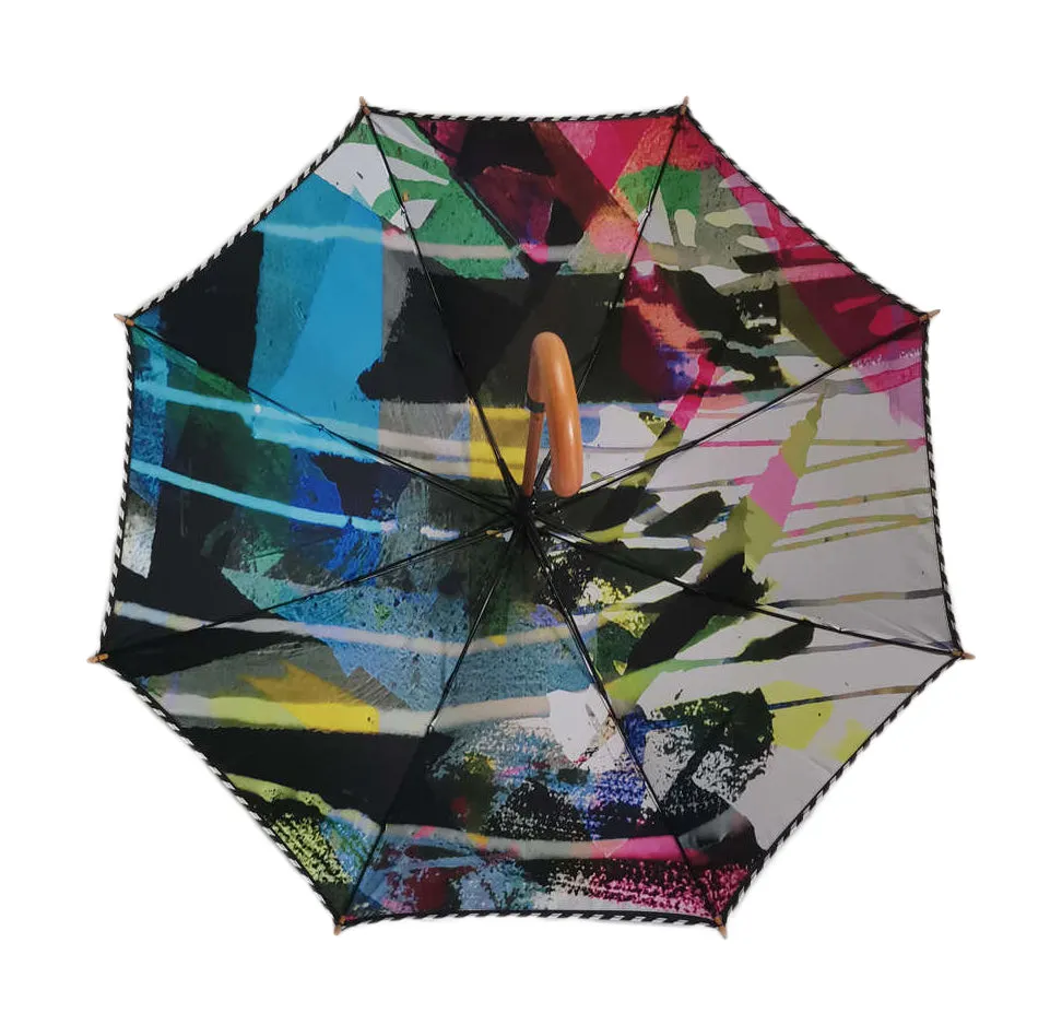Clare O Connor Eco-Friendly Long Style Umbrella Black