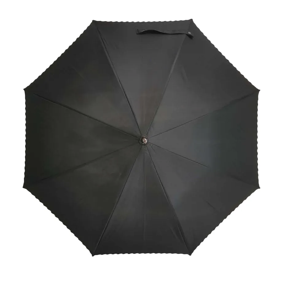 Clare O Connor Eco-Friendly Long Style Umbrella Black