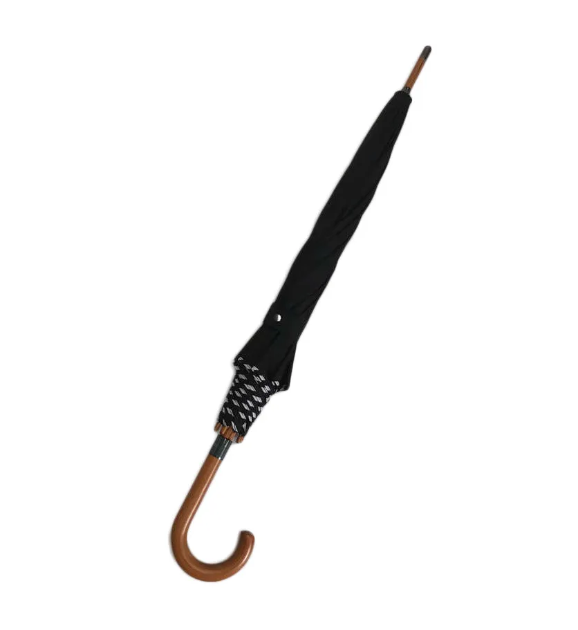Clare O Connor Eco-Friendly Long Style Umbrella Black