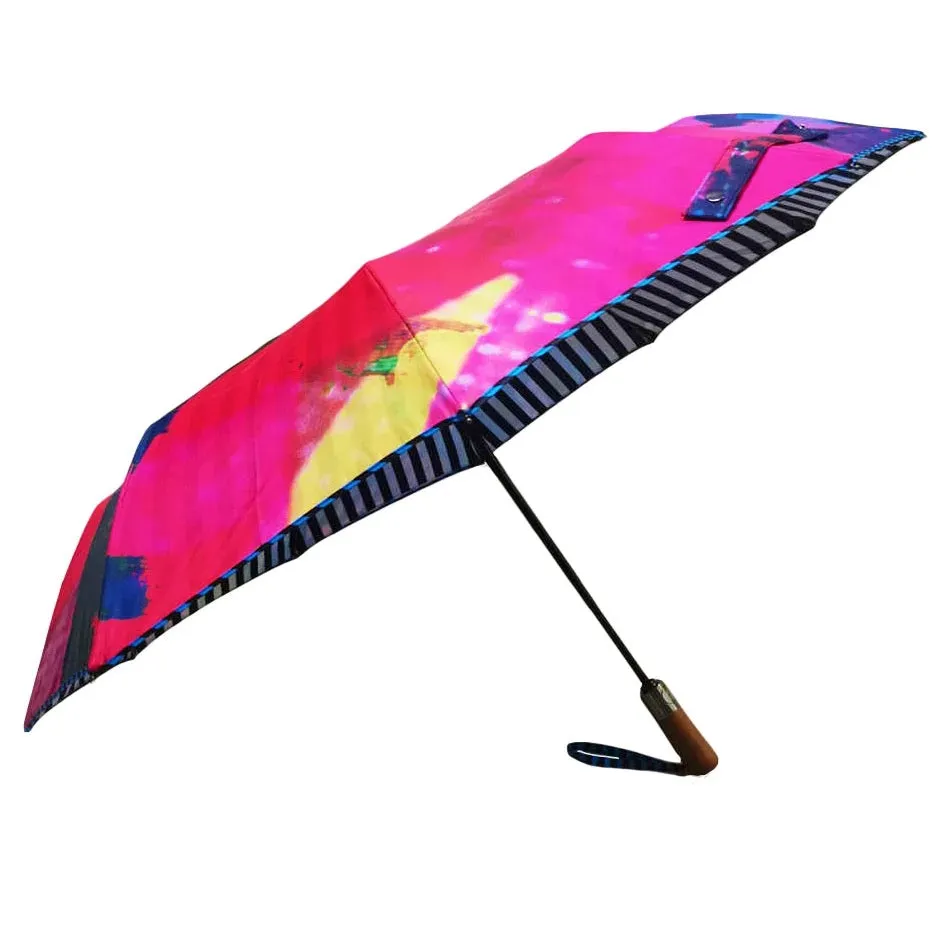 Clare O Connor Eco-Friendly Umbrella Cerise Pink