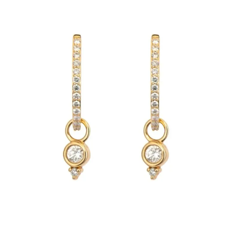 Classic Single Diamond Bezel Ear Charm