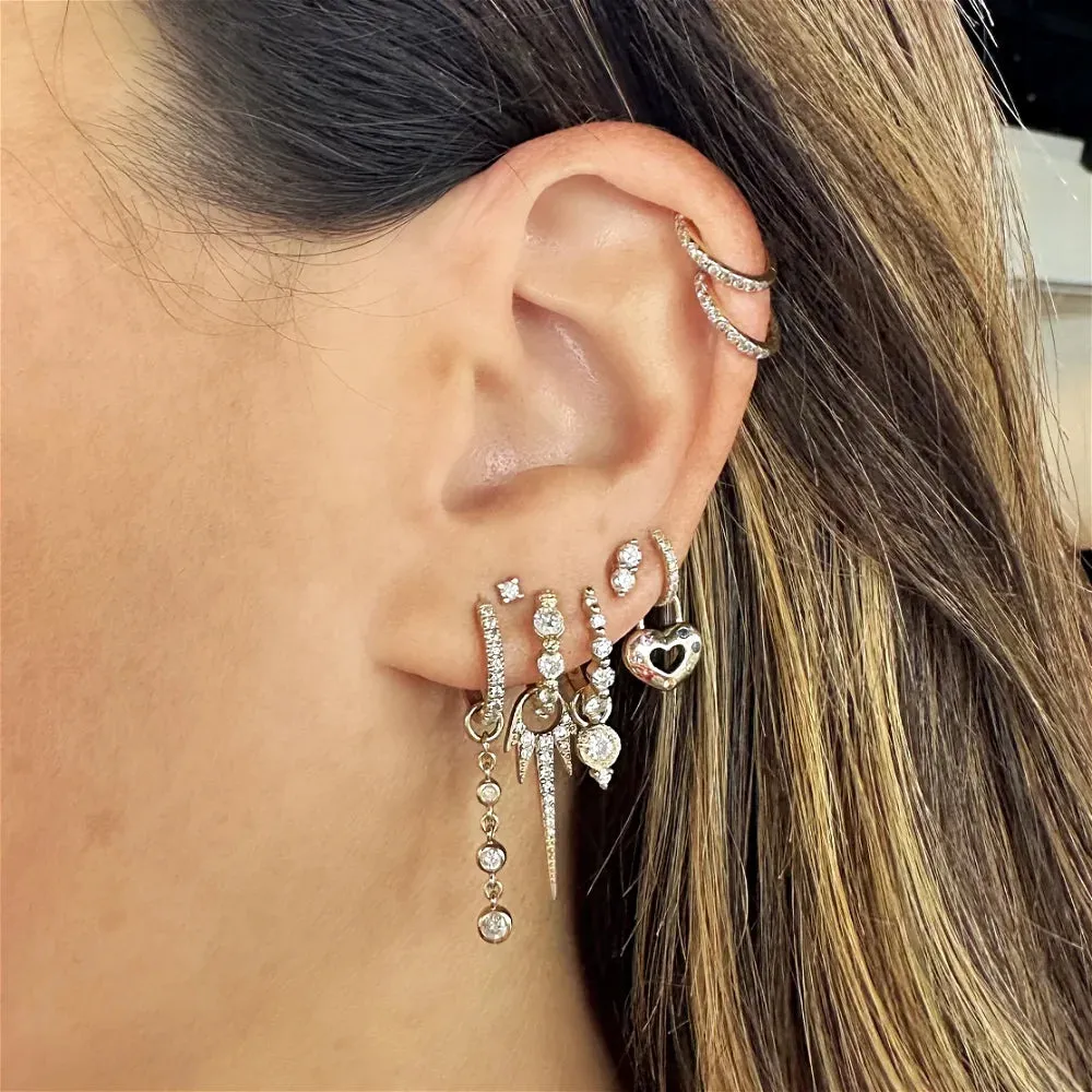 Classic Single Diamond Bezel Ear Charm