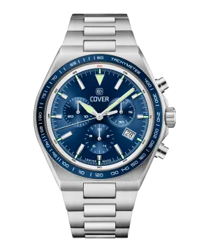 COVER Iconosteel Chrono Watch Blue, Silver Color