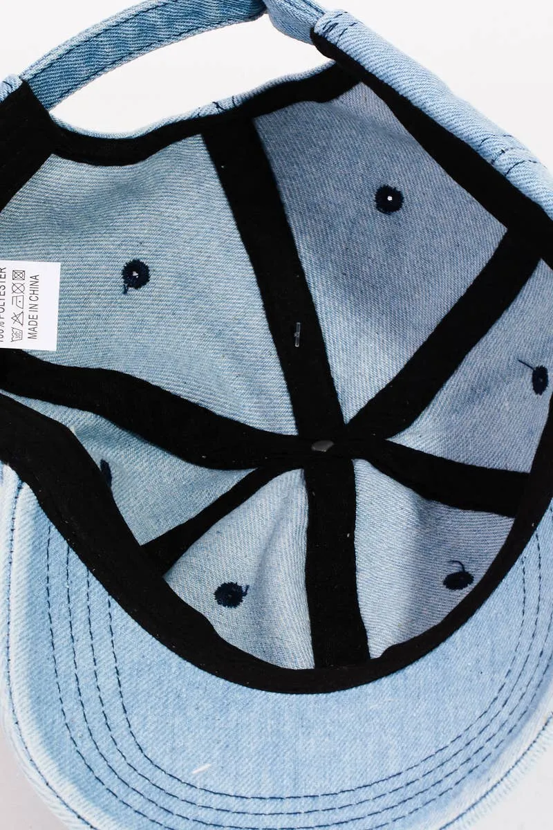 Denim Coquette Cap
