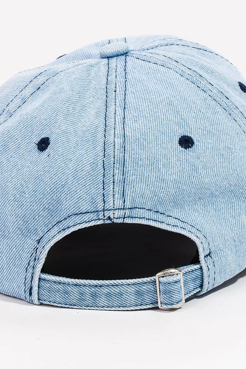 Denim Coquette Cap