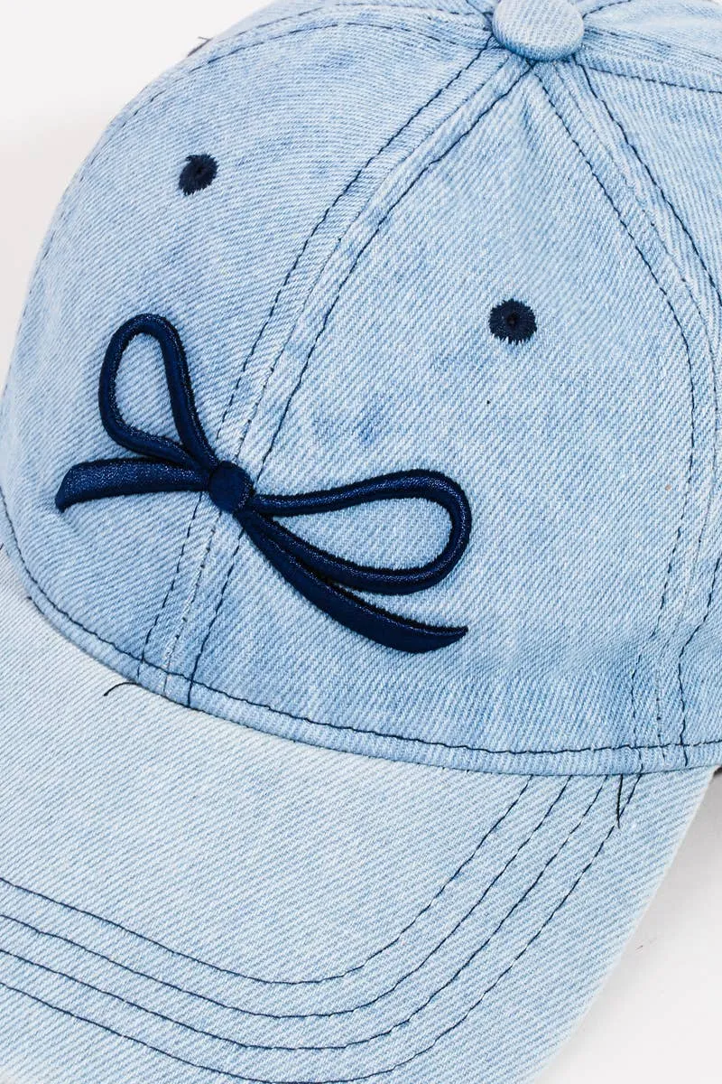 Denim Coquette Cap