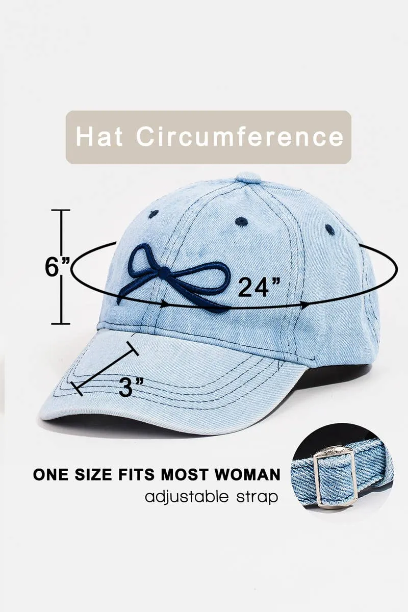 Denim Coquette Cap