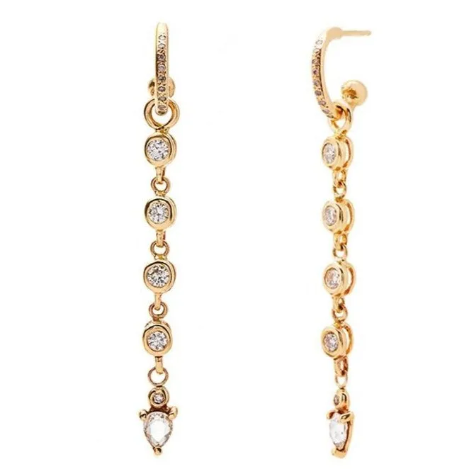 Diamond Bezel Chain Earring