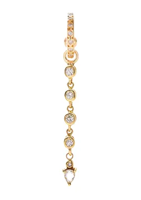 Diamond Bezel Chain Earring