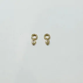 diamond huggie charms