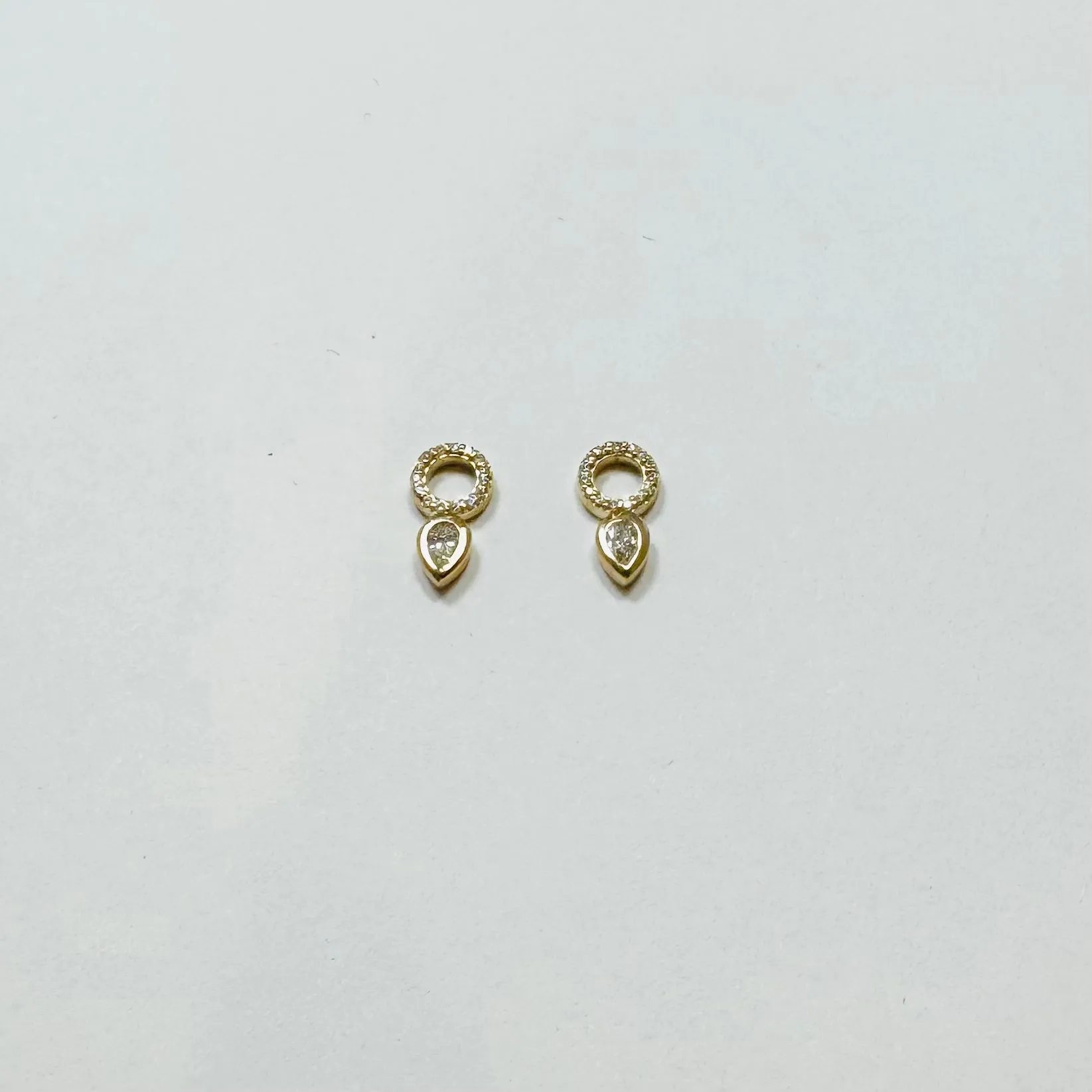 diamond huggie charms