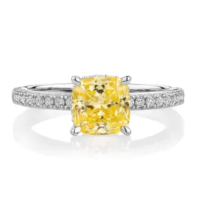 Dress ring with 1.52 carats* of diamond simulants in sterling silver