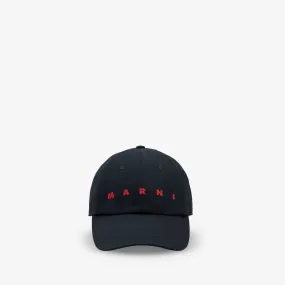 Embroidered Logo Baseball Cap Black