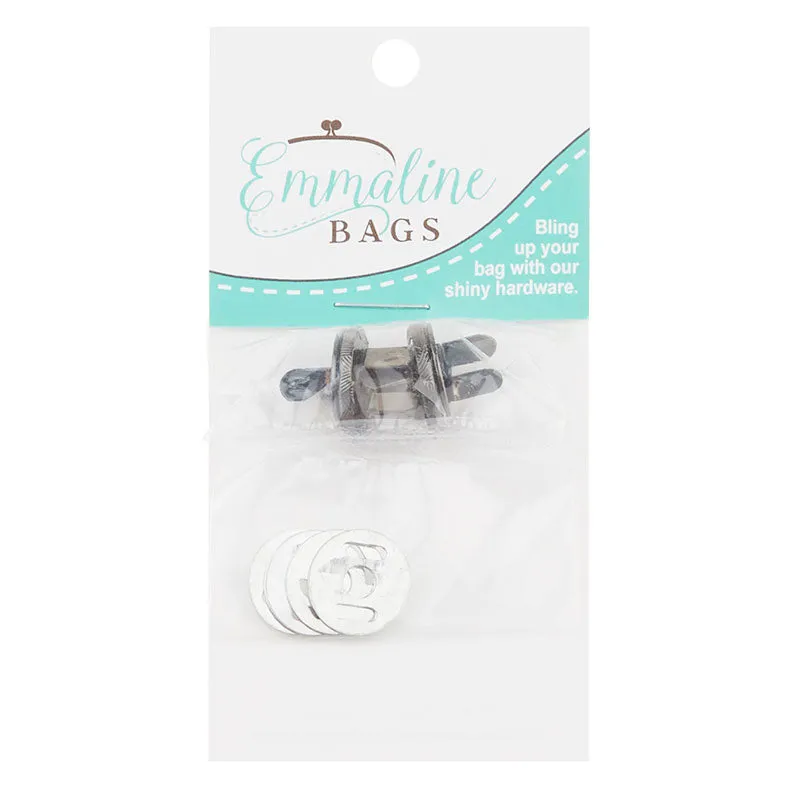 Emmaline Magnetic Snap Closure - 9/16" Slim Gunmetal