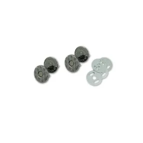 Emmaline Magnetic Snap Closure - 9/16" Slim Gunmetal