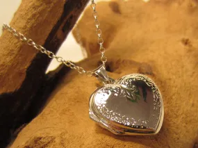 engraved heart locket