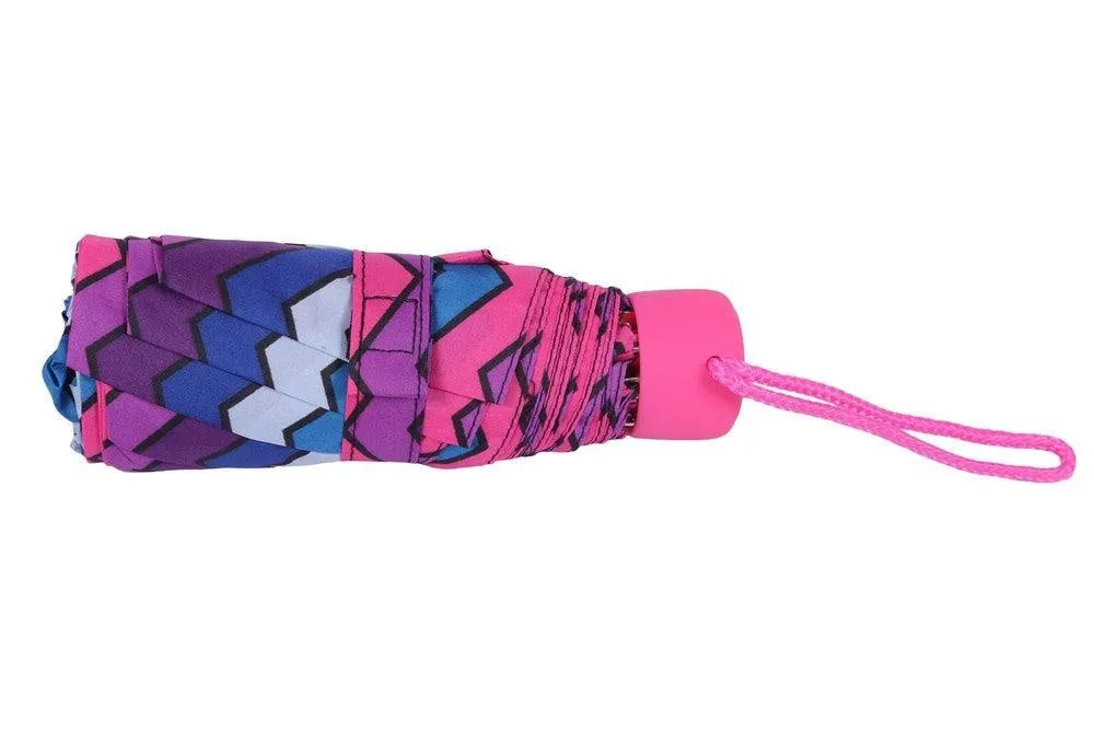 FabSeasons 5 fold Digital Printed Small Compact Manual Pink Umbrella